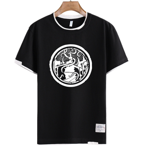 克苏鲁旧日支配者深潜者的渴望旧印恐惧短袖t恤衫男纯棉半袖衣服