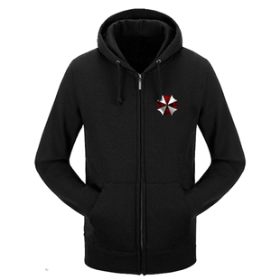 生化危机保护伞公司标志电影游戏开衫卫衣男女拉链连帽外套带帽衫