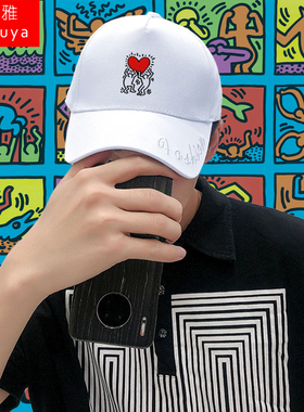美国涂鸦艺术家凯斯哈林Keith Haring联名鸭舌帽子男女防晒棒球帽