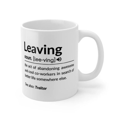 Gift For Leaving 同事告别离职辞职老板礼物 陶瓷马克杯水杯杯子