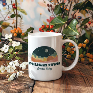 星露谷物语咖啡杯鹈鹕镇玩家礼物复古设计盎陶瓷马克杯杯子礼物杯