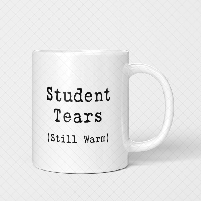 Student Tears still warm 趁热喝了 同学老师陶瓷马克杯水杯杯子