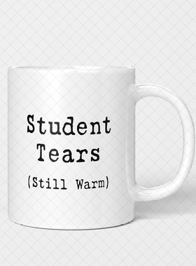 Student Tears still warm 趁热喝了 同学老师陶瓷马克杯水杯杯子