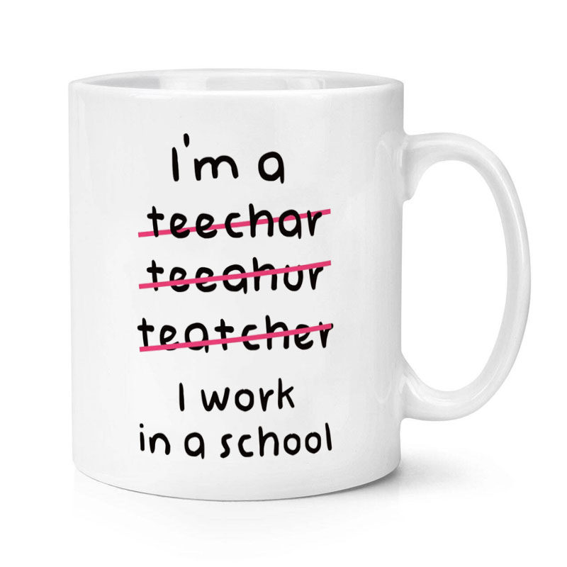 老师在学校工作陶瓷马克杯