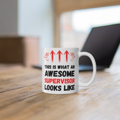 Awesome_Supervisor超赞建工礼物马克杯子创意咖啡杯同事办公礼品