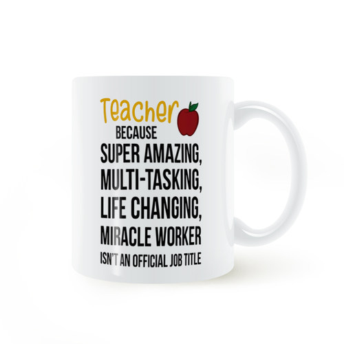 teacher miracle worker mug老师是奇迹的工作者陶瓷马克杯