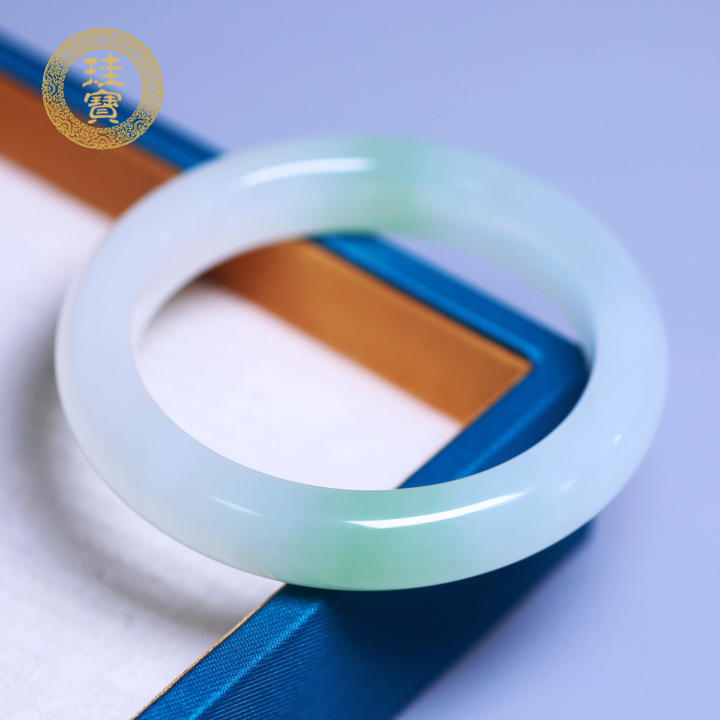 珪宝55mm和田玉高冰翠青宽条手镯女款镯芯一套玉镯子天然带证书,珠宝/钻石/翡翠,手饰,淘宝优惠券,粉丝福利购,淘宝优惠卷