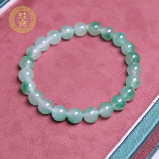 珪宝独龙玉圆珠手链女款直径8mm玉珠子天然玉石带证书礼物送女友