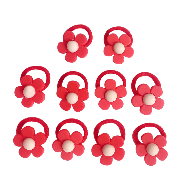 中国风红色毛绒卡通新年头绳