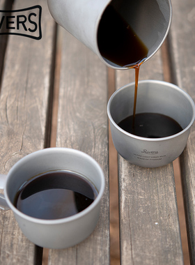 rivers咖啡杯便携超轻钛金属创意露营马克杯子户外旅行咖啡杯男女