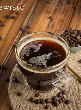 Brewista耐热描金玻璃杯简约咖啡杯套装拿铁杯浓缩杯单品美式杯