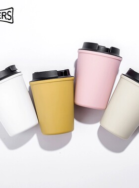日本Rivers sleek咖啡杯简约随手杯 便携双层隔热防烫随行水杯