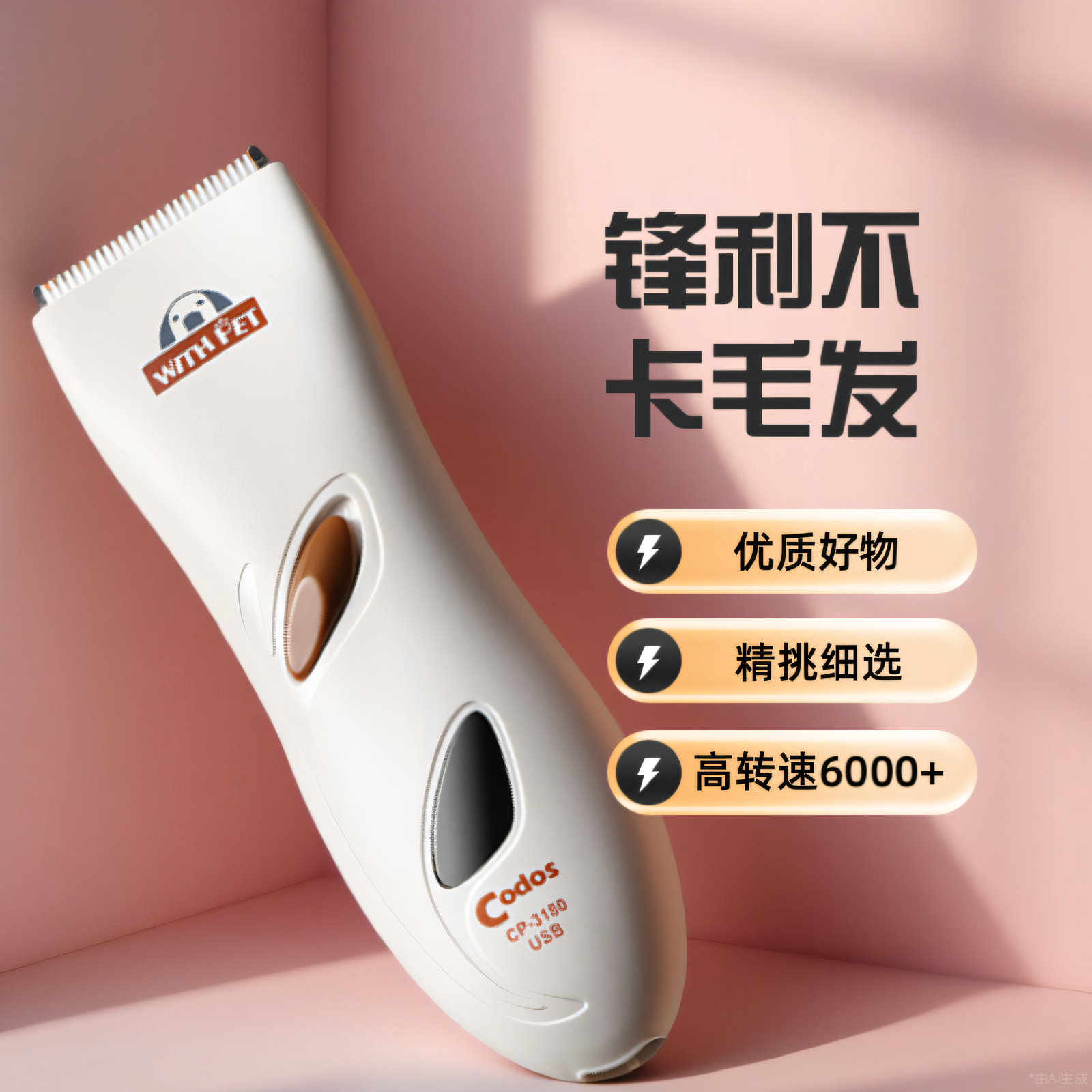 科德士宠物剃毛器电推剪狗狗猫咪爱宠专业推毛器神器专用3180-CP
