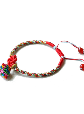 手工编织成品婴儿端午节五彩绳