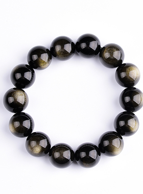 双金眼金曜石手链男女款单圈手串