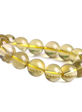 柠檬黄水晶手链送男友礼物饰品