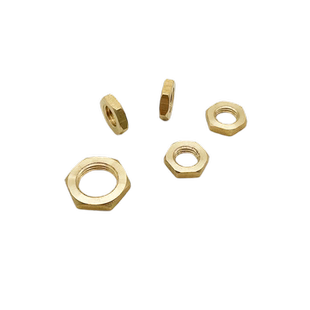 非标定做铜细牙薄螺母GB808铜并帽M8 10 12 14 16 18 20*1 1.25