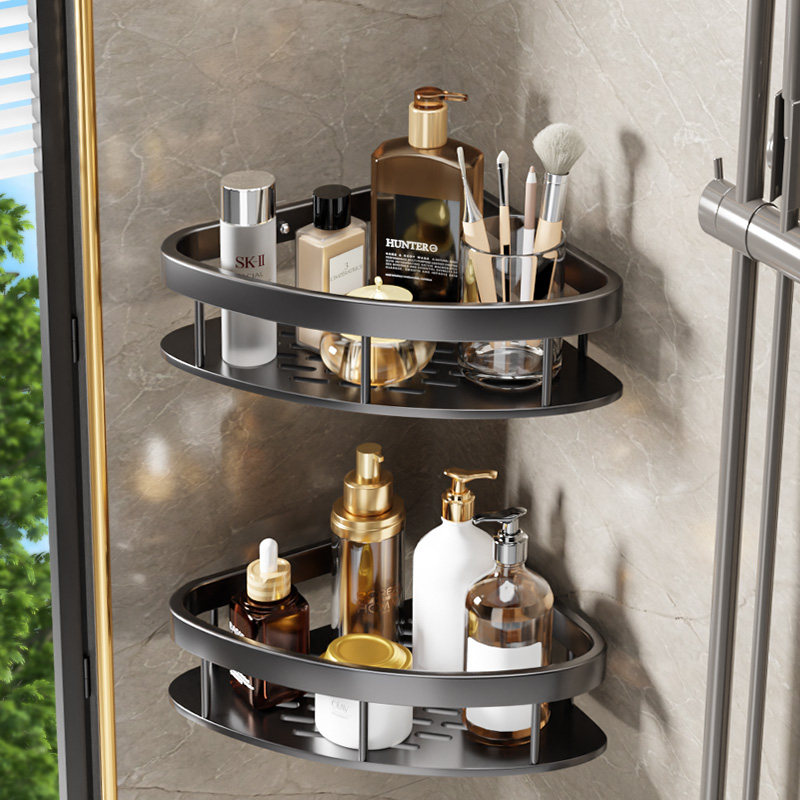 卫生间置物架免打孔浴室厕所三角区神器沐浴露壁挂墙上洗澡间洗手