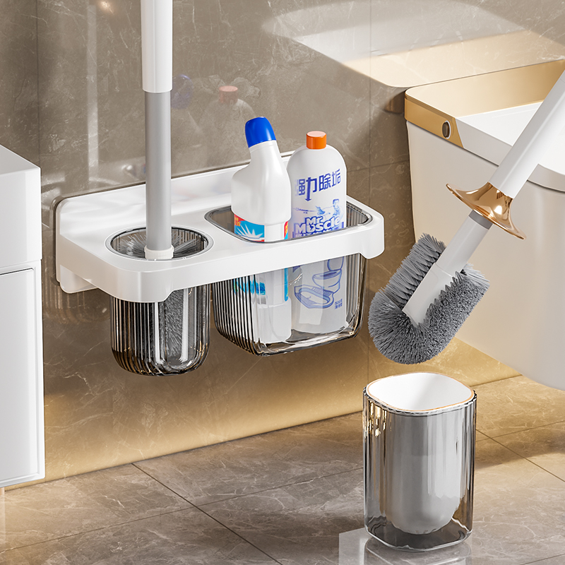 免打孔无死角马桶刷底部镂空沥水