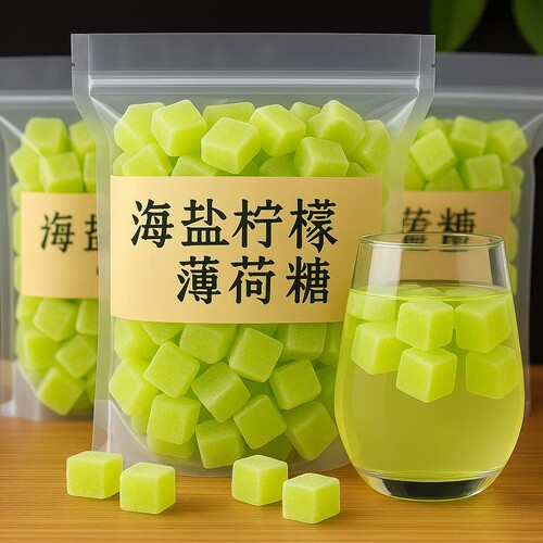海盐柠檬薄荷梨膏糖清凉300g手工枇杷官方旗舰店传统糖果清凉薄荷