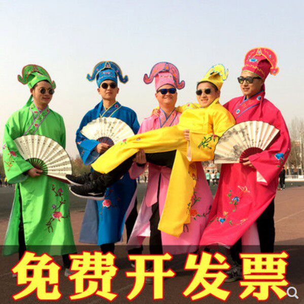 江南四大才子古装服装伴郎服年会小品搞笑演出服全套唐伯虎点秋香