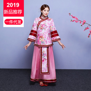 古装民国小姐装秀禾服中式伴娘礼服锁清秋若兰格格丫鬟喜娘服代发