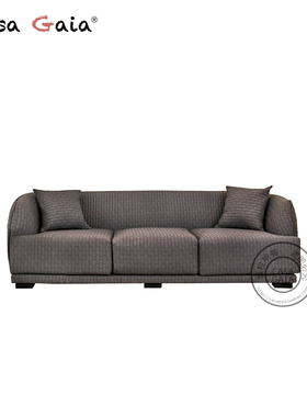 CASA GAIA 盖雅设计师款空气棉时尚简约灰色客厅三人位布艺沙发