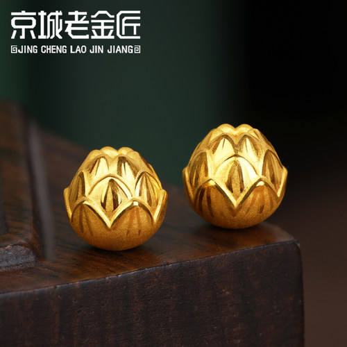 莲花串珠3D硬金足金999