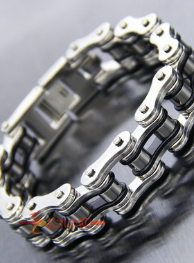 男士欧美手链不锈钢摇滚风格男