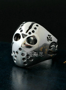 欧美风面具男士夜店配饰钛钢戒指