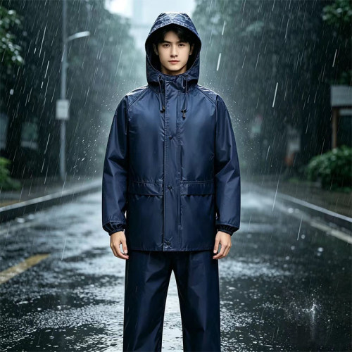 户外分体式雨衣雨裤套装男女双层防水透气连帽骑行防暴雨抗洪救灾