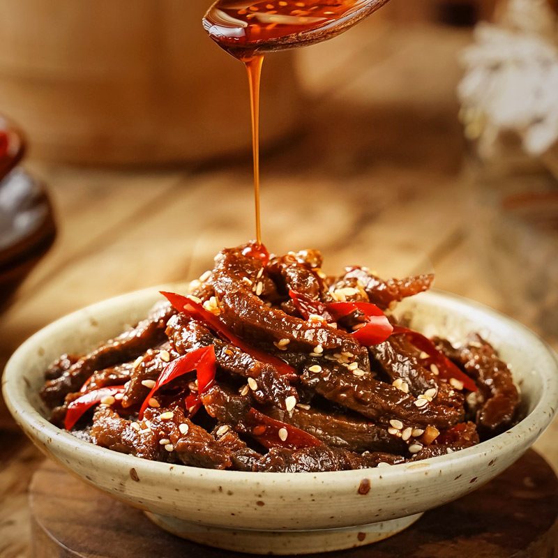 肖三婆四川麻辣冷吃牛肉120g成都特色美食自贡冷吃兔头休闲小零食