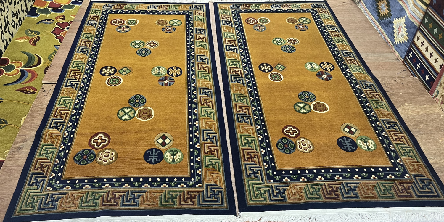 尼泊尔纯手工羊毛毯地毯直邮藏毯120织卧室客厅家用客厅毯子56