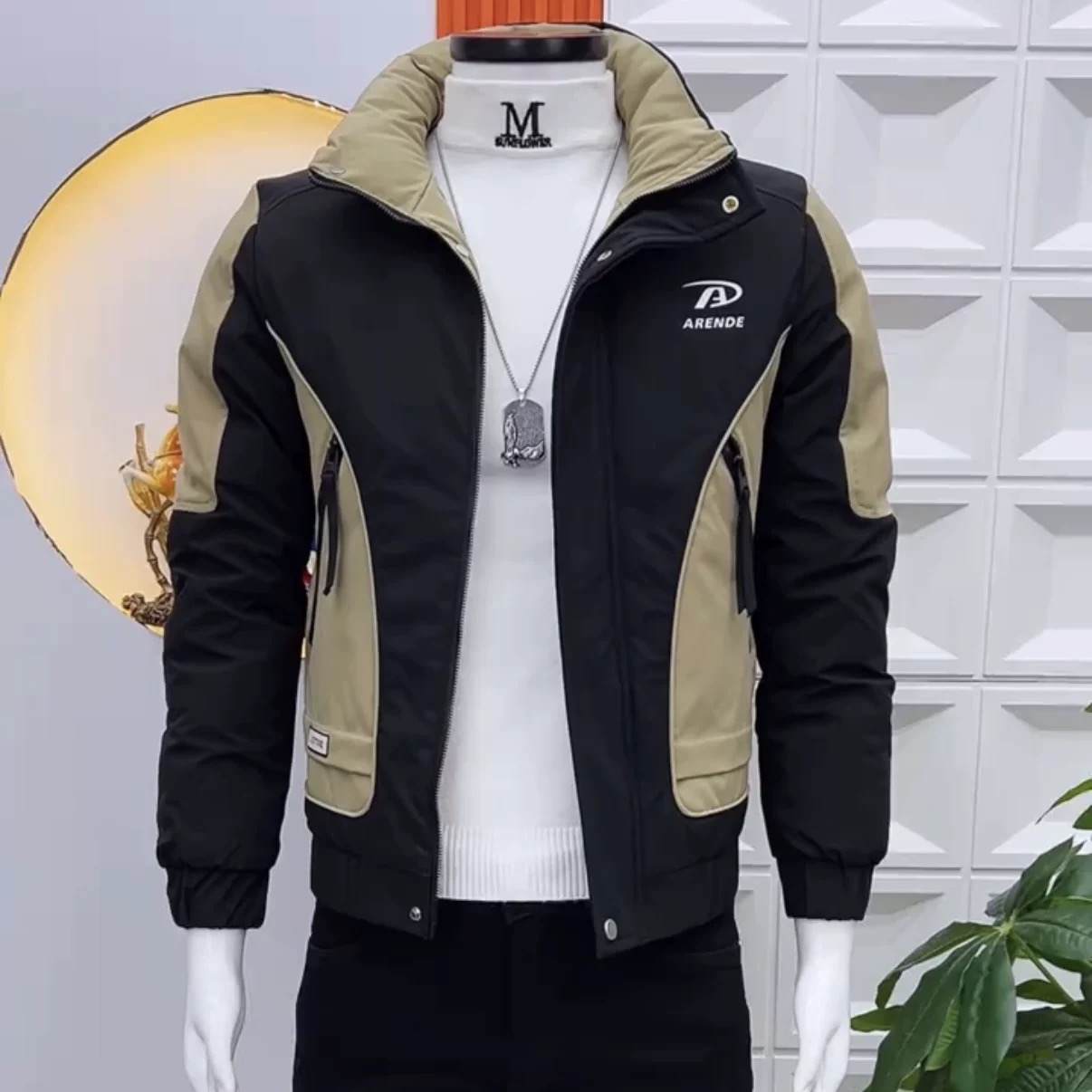 拼色棉袄男冬季潮流新款男士棉衣高级感保暖韩版痞帅立领网红棉服