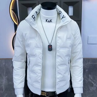 韩版修身男士棉衣冬季保暖高级感潮牌显瘦棉服帅气时尚羽绒棉衣