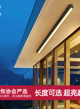 长条吸顶灯LED超亮阳台照明灯防虫明装一字条形玻璃阳光房专用灯