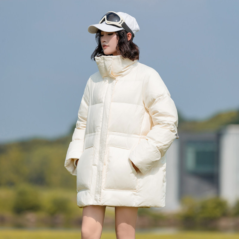 九江羽绒服短款女2025冬季新款白鸭绒加厚时尚韩版小个子外套