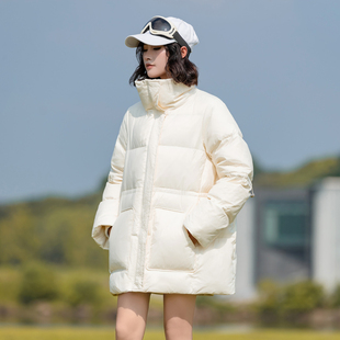 九江羽绒服短款女2025冬季新款白鸭绒加厚时尚韩版小个子外套