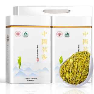 福茗源绿茶 黄金芽2025年新茶 明前茶叶高山奶白绿茶浓香型礼盒装