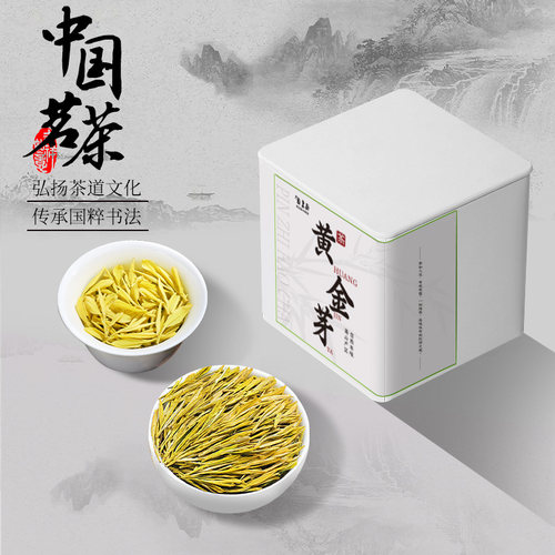 福茗源明前安吉黄金芽奶白茶罐装
