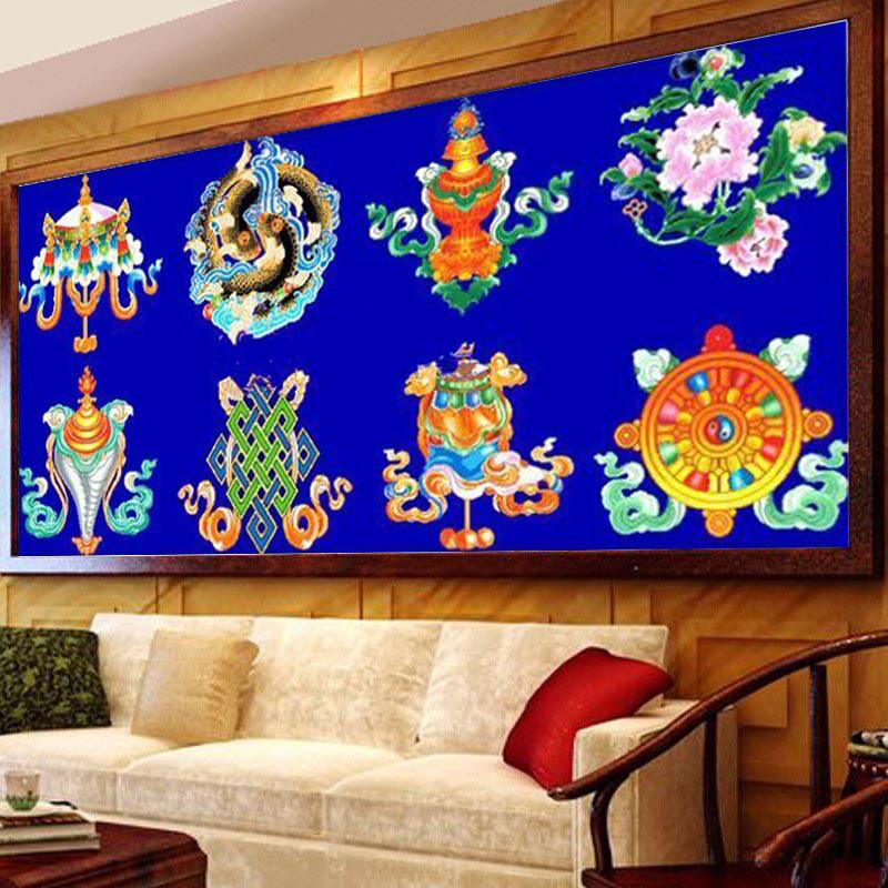 2026新款藏族吉祥八宝5D钻石画