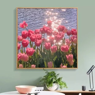 手工DIY钻石绣郁金香花卉风景钻石画2026新款 材料包客厅沾十字绣