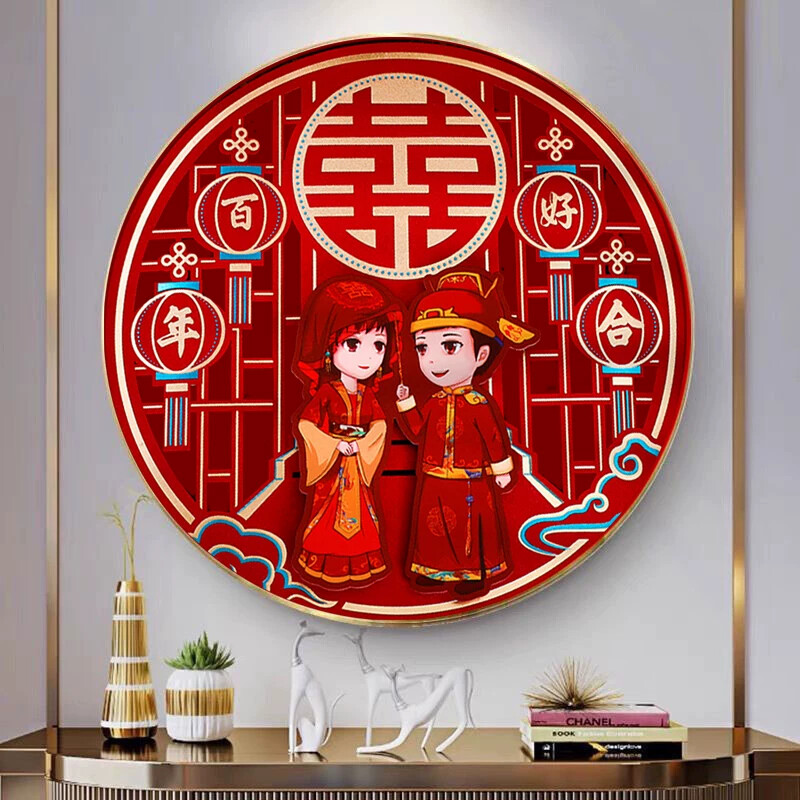 百年好合钻石画2026新款5d结婚客厅卧室玄关手工点粘贴钻石十字绣