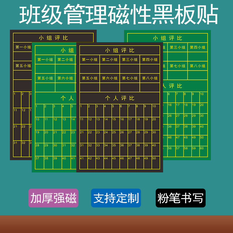 学校学生管理带小组磁性黑板贴