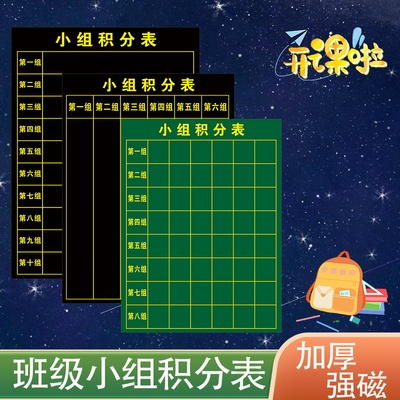 支持定制班级小组积分表粉笔书写
