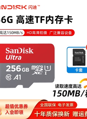 闪迪256g内存卡tf卡512g高速micro sd记录仪监控switch存储卡128g