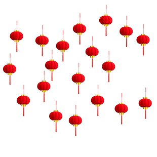 2026新款过年吊饰新年盆栽挂件小灯笼挂树上挂饰布置装饰品春节