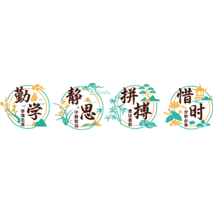 励志文化墙贴画布置教室班级贴纸学生学习标语墙上墙纸装饰中高考