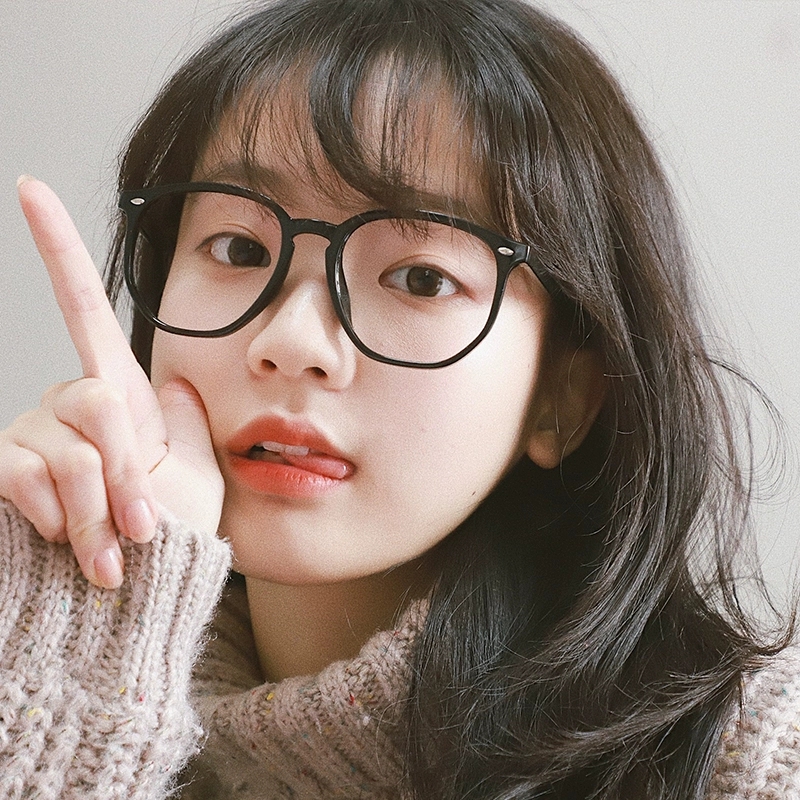 男女同款素颜圆脸眼镜