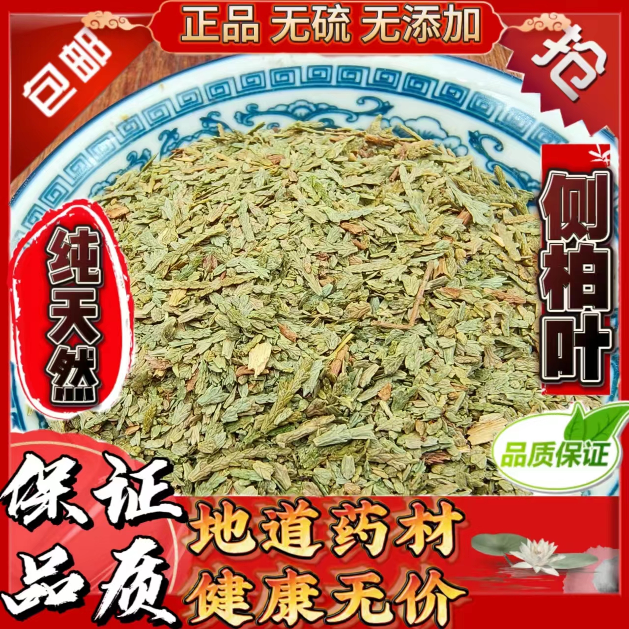 中药材正品野生侧柏叶侧伯叶粉扁柏叶新鲜干货